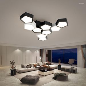 Ceiling Lights Creative Geometric Combination Living Room Atmosphere Dining Led Teto Lamp Modern Minimalist Bedroom Study Lamps