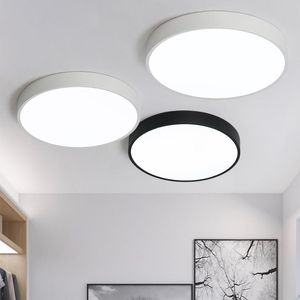 Plafondlampen creatieve ultradunne 5 cm LED ronde licht koordboot afstandsbediening lamp wit zwart voor slaapkamer keukenrestaurantceiling
