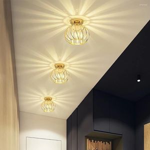Plafondlampen kristallen gangpad licht eenvoudig modern slaapkamer bedmachtluidige ledige balkon