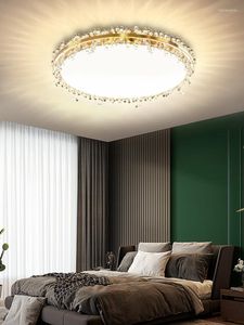 Plafondlampen kristallen kraal ronde lamp eenvoudige sfeer licht luxe woonkamer slaapkamer creatieve persoonlijkheidslampen