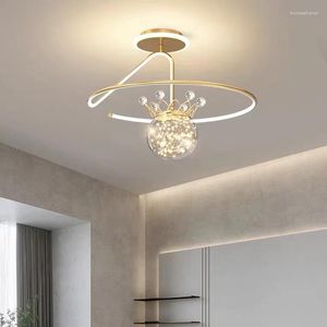 Plafondlampen kristallen kroon kroonluchter verlichting moderne luxe slaapkamer woonkamer eetkamer Noordse lustres salon led -lampen