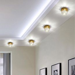 Plafondlampen kristal interieur verlichting energie spaardeel armatuur beschermen ogen spoel mount mount licht gemakkelijke installatie voor woonkamer