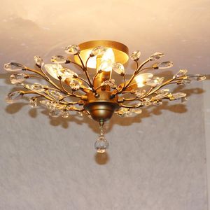 Plafondlampen kristal LED AC90-260V Moderne lamp gangpadlampen Verlichting E14 Lamp Home Armatures