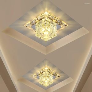 Plafonniers Cristal LED Lumière 5W Lampe AC110V/ 220V Allée Couloir Moderne Pour Salon