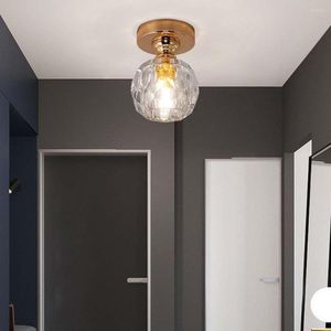 Lampe de forme ronde de lumière LED en cristal de plafonniers pour la chambre à coucher de couloir de salle à manger