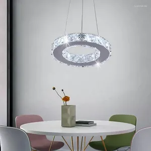 Plafondverlichting Kristallen hanglamp Moderne LED-kroonluchters Verstelbare hangstang voor keukeneiland Slaapkamer Woonkamer Eetkamer