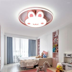 Plafondlampen schattige meisjes kamer led licht roze dieren slaapkamer slaapkamer prinses kinderen baby