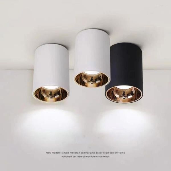 Plafonniers Cylindre Or Rose Dimmable LED Spot Downlight 5W 10W 15W 20W 30W Lampe Pour Salon Cuisine Chambre Foyer Bureau