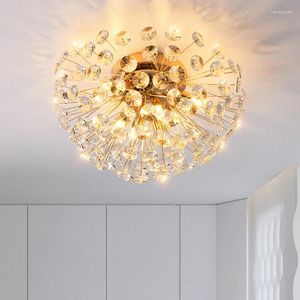 Plafondlampen Paardebloem Kristallen Kroonluchter 2024 Creatieve Decoratie Licht Voor Woonkamer Slaapkamer En Studeerkamer