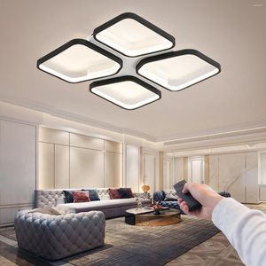 Plafondlampen dimable lamp led kroonluchter slaapkamer decoratie licht met afstandsbediening woonkamer interieurverlichting