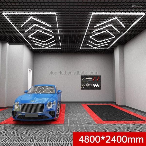 Luces de techo E-Top Factory Direct Sales Detailing Estación de belleza de aluminio de trabajo de trabajo LED Garaje