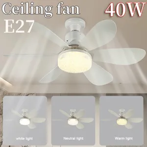 Plafondlampen e27 fans 40W kroonluchter timingventilator decoratief fanlight 3 snelheden elektrisch voor woonkamer keuken