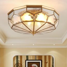 Plafondlampen Europese kegel koperen led kinderkamer woonkamer balkon vintage indoor deckenleUchten