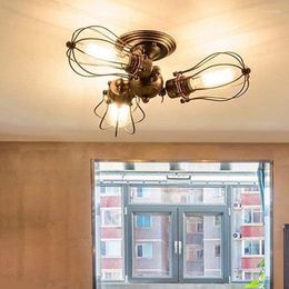 Plafondlampen Europese retro plafonnier led voor slaapkamerkamer thuis muurlampen deckenleUchthte plafondlamp vintage decor