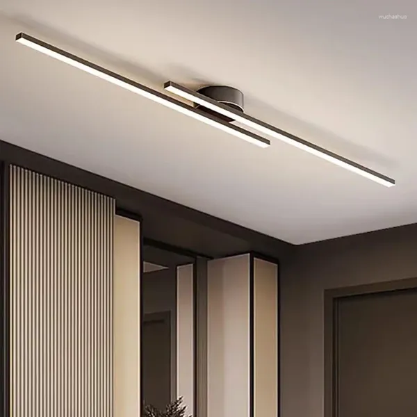 Luces de techo Accesorios Diseñador Luz Led Tira Minimalista Noche Sala Lámparas Lustre Cocina Plafondlamp Muebles