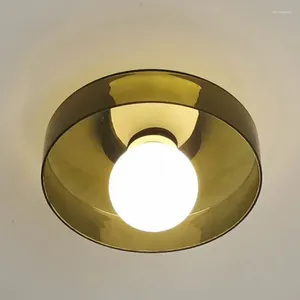 Plafondlampen Franse retro licht minimalistische ingang glaslamp Studie gangpad Corridor Balkonlampen Gastkamer Mantelroomarmaturen