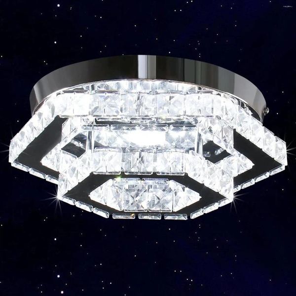 Plafonniers FRIXCHUR Crystal Light Lampe Lustre 2024 Moderne Luxe LED Pour Chambre Salon Couloir Cuisine