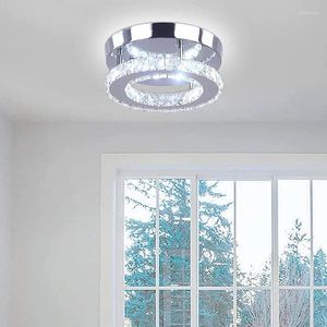 Plafondlampen FRIXCHUR Mini Kristallen Kroonluchter Luxe Led-lichtlampen Inbouwverlichting voor Hal Slaapkamer Keuken