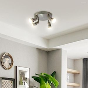 Plafondlampen ganeed round light armatuur 4-licht spoeling montage spoorverlichtingsarmaturen gu10 led bol multi-directioneel voor keuken