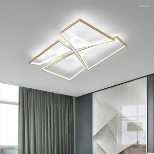 Plafondlampen geometrische lijnen decor led warme sfeervolle woonkamer thuislampen Noordse moderne eenvoudige slaapkamerlamp