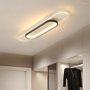 Plafonniers Or Noir LED Lumière Aluminium Acrylique Chambre Couloir Porche Balcon Vestiaire Lampe