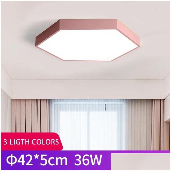 Plafonniers HEXAGON LED LUMIÈRE POUR LE LIVENT LIVANT MODERNE JAUNE BLANCHE LAMPES CUIE