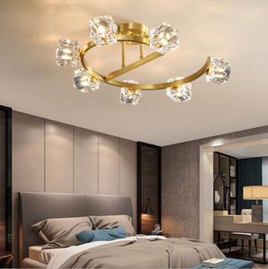 Plafondverlichting huisverlichting beboeting spoeling mount lampen koperen gouddecorel verlichtingsarmaturen voor woonkamer