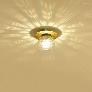 Plafonniers intérieur E27 LED lumière acrylique ondulation de l'eau boule de verre lampe salon cuisine chambre couloir décorer