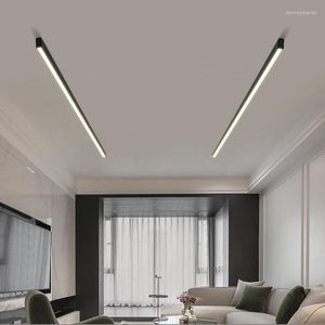 Plafondlampen binnen LED -lamp met bewegingssensor Minimalistische lange strip slaapkamer eetkamer achtergrond muur