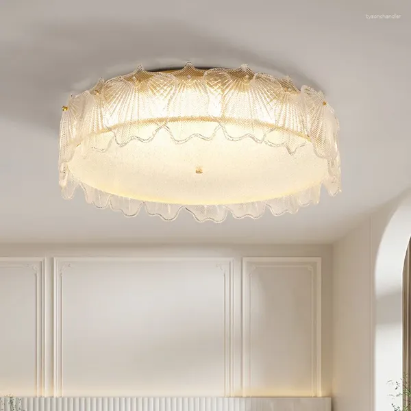 Luces de techo para interiores, lámpara minimalista clásica de cristal ovalada italiana para pasillo, luz impermeable para habitación de niños, decoración de dormitorio