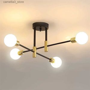 Plafondverlichting Industriële plafondspoetnik hanglamp 180 verstelbare kroonluchter voor slaapkamer keuken woonkamer bar koffiebar E27 verlichting Q231120