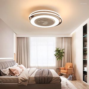 Plafondverlichting onzichtbaar ventilator licht eenvoudige moderne kinderkamer mute intelligente geïntegreerde afstandsbediening