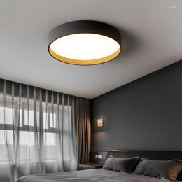 Plafondlampen Italiaanse minimalistische slaapkamer LED Art Ronde metalen Warm woonkamerlamp Studie Keukendecor Binnenlampen Indoorlampen