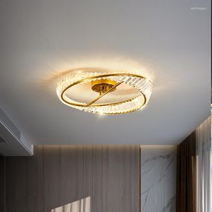 Luces de techo Luz de estilo italiano Lámpara de cristal de lujo Post-moderno Minimalista Redondo Sala de estar Dormitorio atmosférico