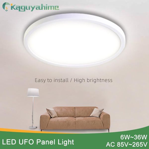 Luces de techo Kaguyahime LED Light 85-265V Lámpara de panel Montaje en superficie 6W 13W 18W 24W 36W para decoración del hogar