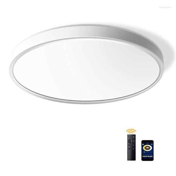 Plafonniers Keepsmile Style minimaliste moderne ultra-mince LED lumière Bluetooth APP et télécommande lustre décor de pièce appareil ménager