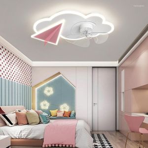 Plafonniers Enfants Ventilateurs Filles Cool Pour Chambre Ventilateur Led Nuage Luminaires Éclairage Chambre Enfants