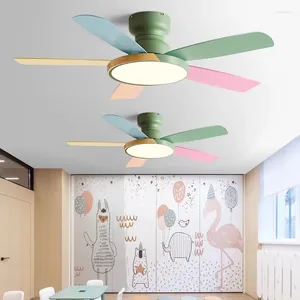 Plafondverlichting Kinderkamer Ventilatorlicht Wonen Eetkamer Kleuterschool Kleurrijke LED Elektrische hanglamp