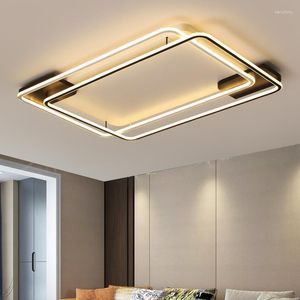 Plafonniers Lampe 2023 Salon Moderne Simple Rectangulaire Atmosphère Ménage Chambre LED Lampes