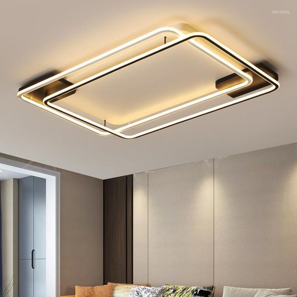 Lámpara de luces de techo 2023 Sala de estar Moderna Sencilla Rectangular Atmósfera Hogar Dormitorio Lámparas LED