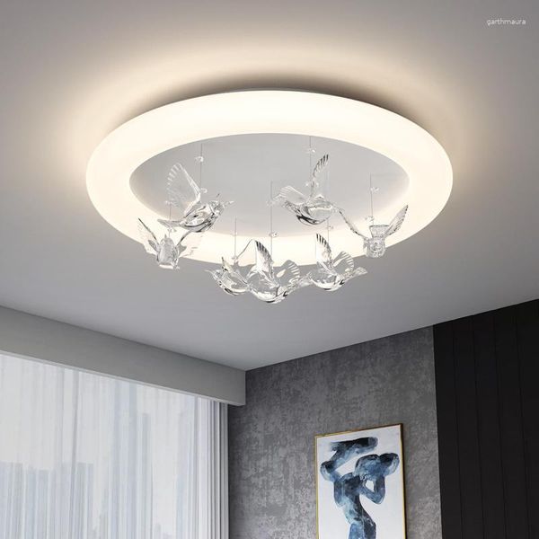 Plafonniers lampe lumière couleur changeante LED Luminaria De Teto Verlichting Plafond verre cuisine