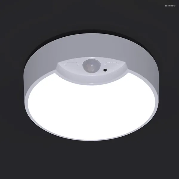 Luces de techo LED 6000K PIR Sensor de inducción Luz de luz nocturna Lámpara de detección de cuerpo humano automático inteligente