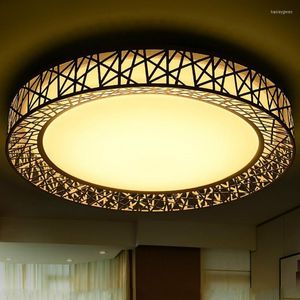 Plafonniers LED nid d'oiseau circulaire creux lampe salon moderne minimaliste chambre étude salle à manger éclairage LB12131