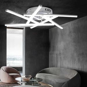 Plafonniers LED plafonnier éclairage intérieur lampes à intensité variable créatives 85-265V moderne minimaliste chambre salle à manger lustre de plafond Q231120