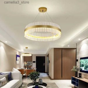 Plafondverlichting LED-kroonluchter Verlichting Moderne glazen kristallen plafondlamp voor woonkamer Slaapkamer Studeerkamer Home Decoratieve hanglamp Q231120