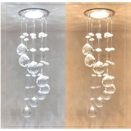Plafonniers LED Cristal Lampe Suspendue 3W Mini Couloir Balcon Allée Couloir Salon Éclairage Intérieur