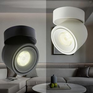 Plafonniers LED Downlight Spot nordique réglable à 360 degrés pour le salon du foyer intérieur