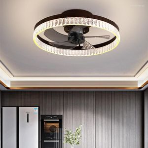 Luces de techo Lámpara de ventilador Led Dormitorio Sala de estar nórdica Comedor Conversión de frecuencia Gale