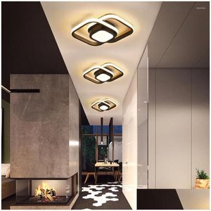 Plafonniers LED Luminaire F Mount Light Économie d'énergie pour chambre à coucher Salle de bain Livraison directe Dhbtr