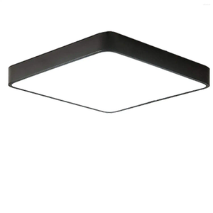 Plafonniers LED Flush Mount luminaire moderne carré lampe noire d'éclairage blanc frais pour les placards